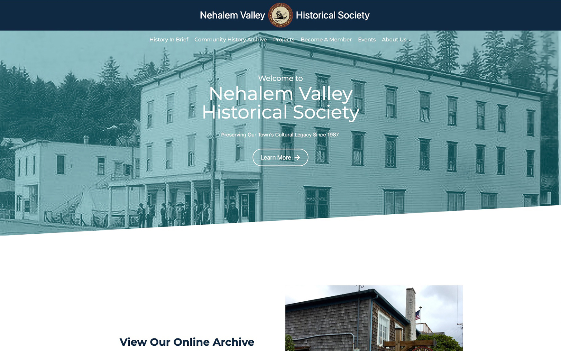 Nehalem Valley Historical Society screenshot